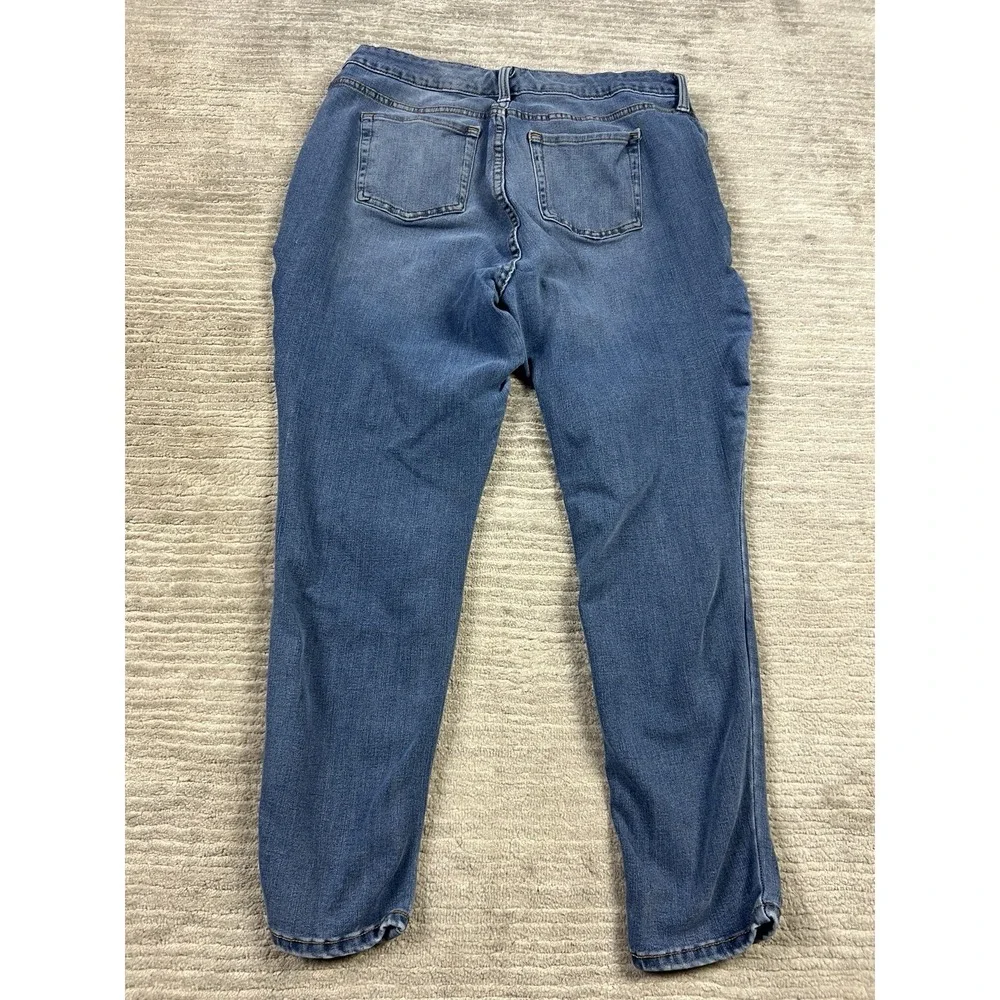 Time and Tru Jeans Womens‎ 14 Blue Denim Cotton Blend High Rise Skinny